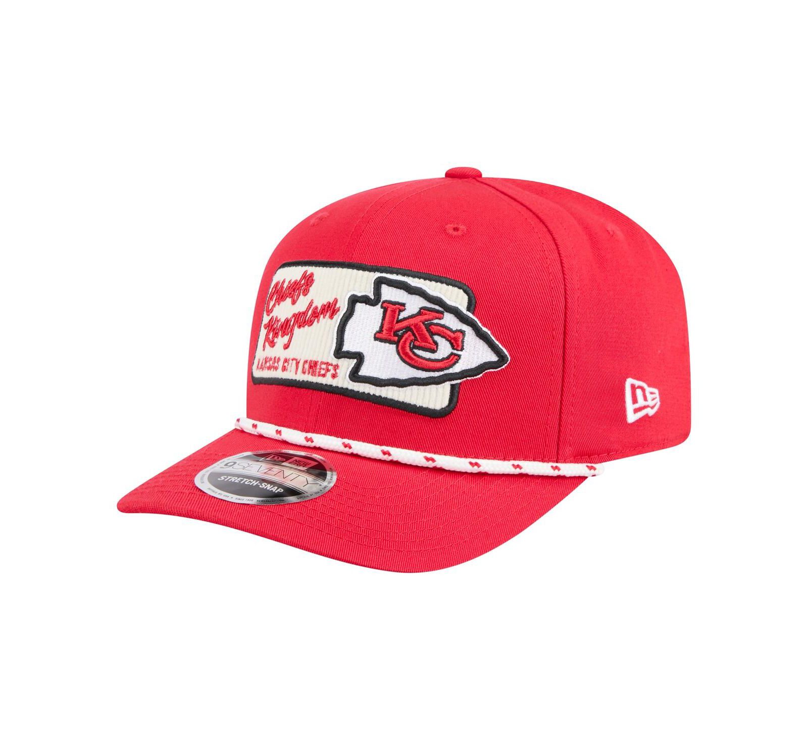 Мужская кепка New Era Red Kansas City Chiefs Chant 9SEVENTY Stretch-Snap