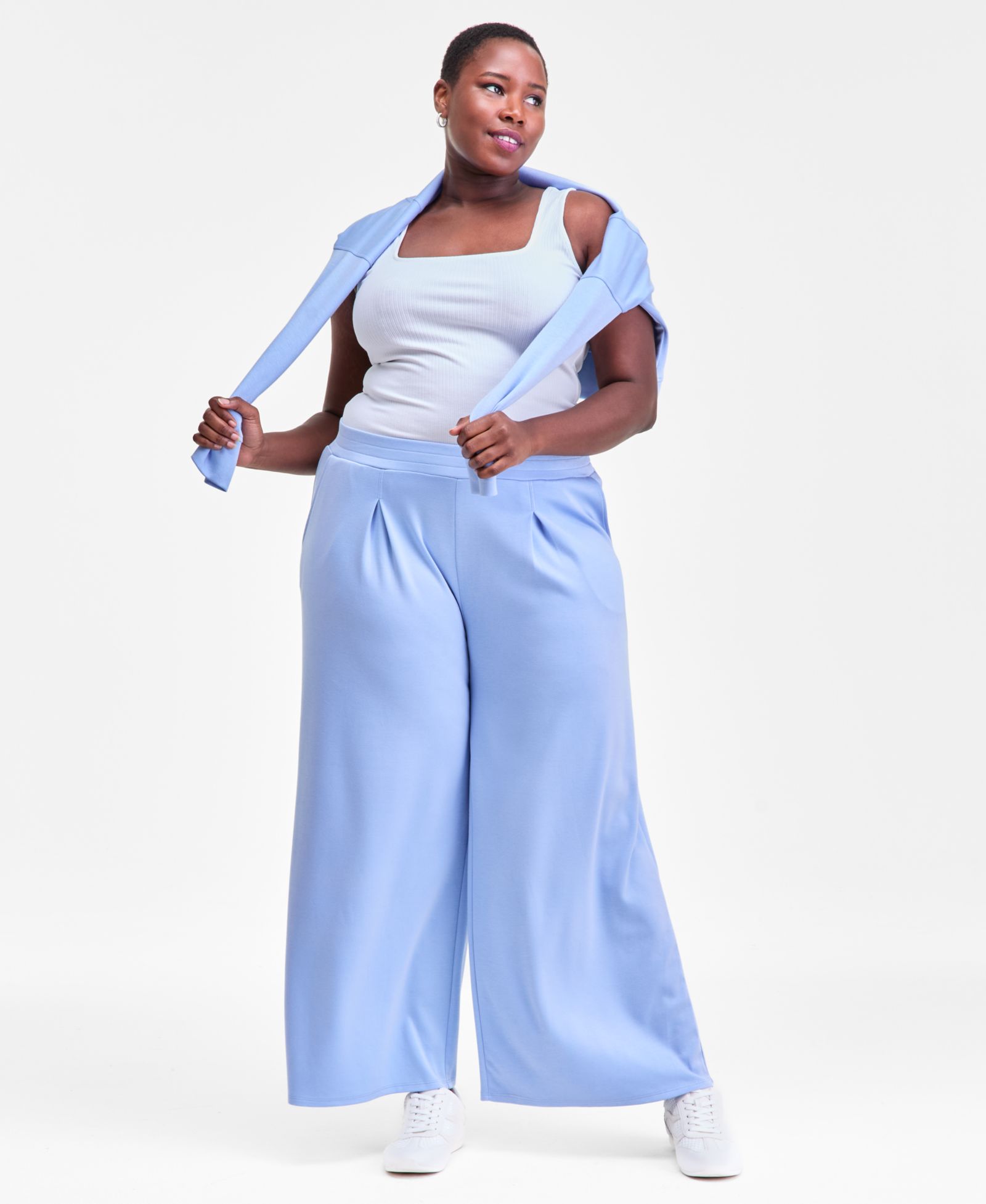 Женские спортивные брюки I.N.C. International Concepts Plus Size Pull-On Wide-Leg