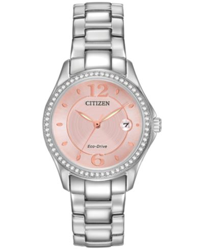 Женские часы Citizen Eco-Drive Stainless Steel Bracelet Watch 29mm FE1140-86X