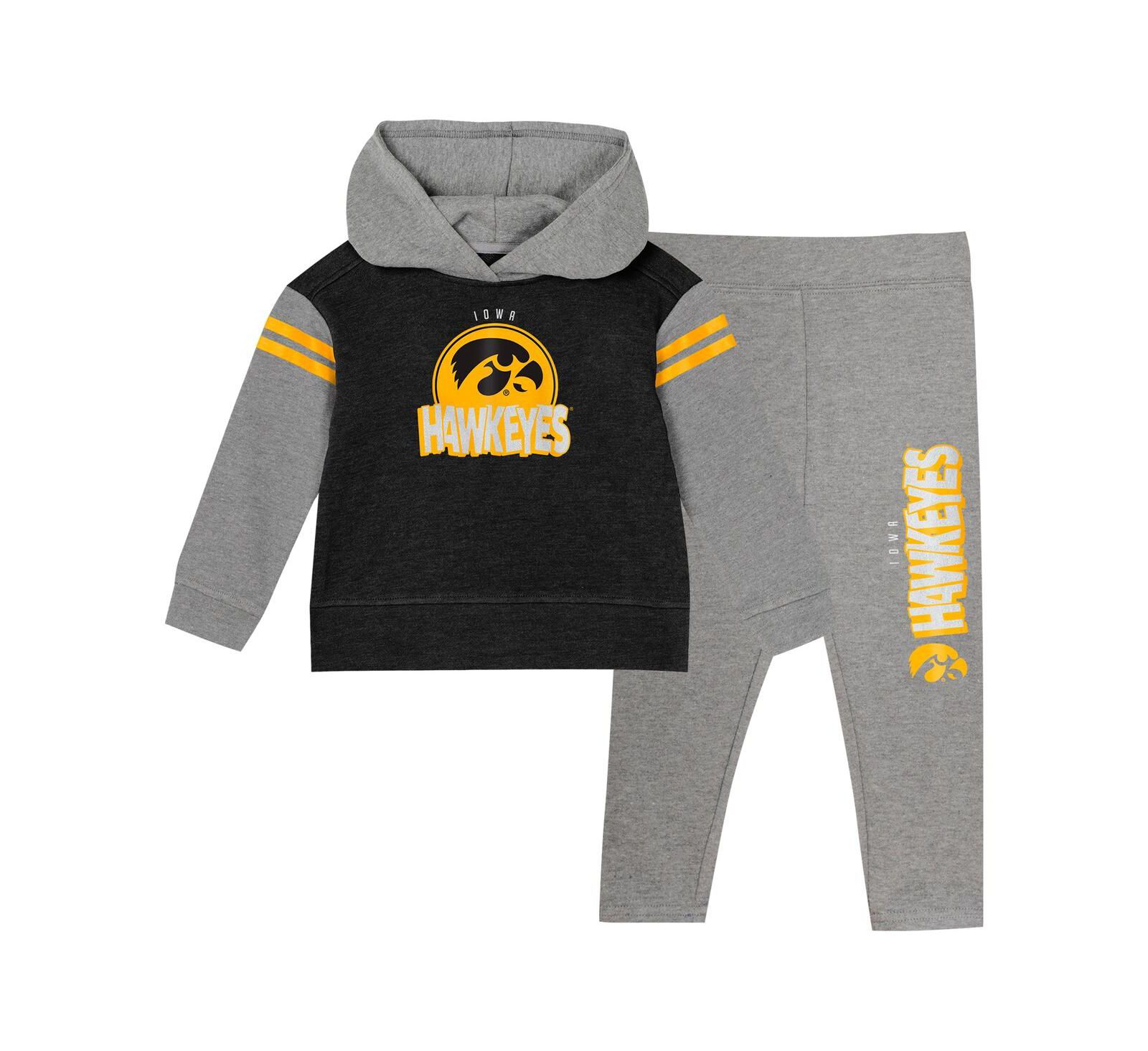 Детский комплект из 2 предметов Outerstuff: худи и леггинсы Iowa Hawkeyes, черный