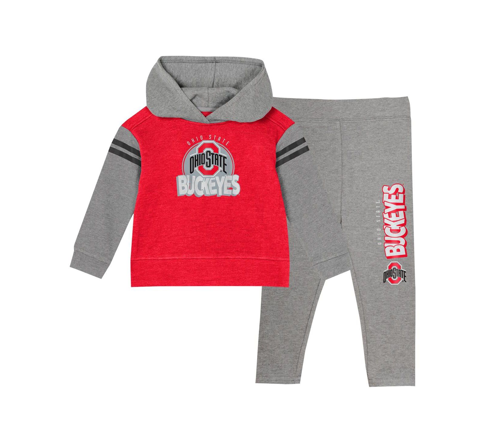 Детский комплект Outerstuff 2-Piece Scarlet Ohio State Buckeyes Preschool Clubhouse Pullover Hoodie and Legging