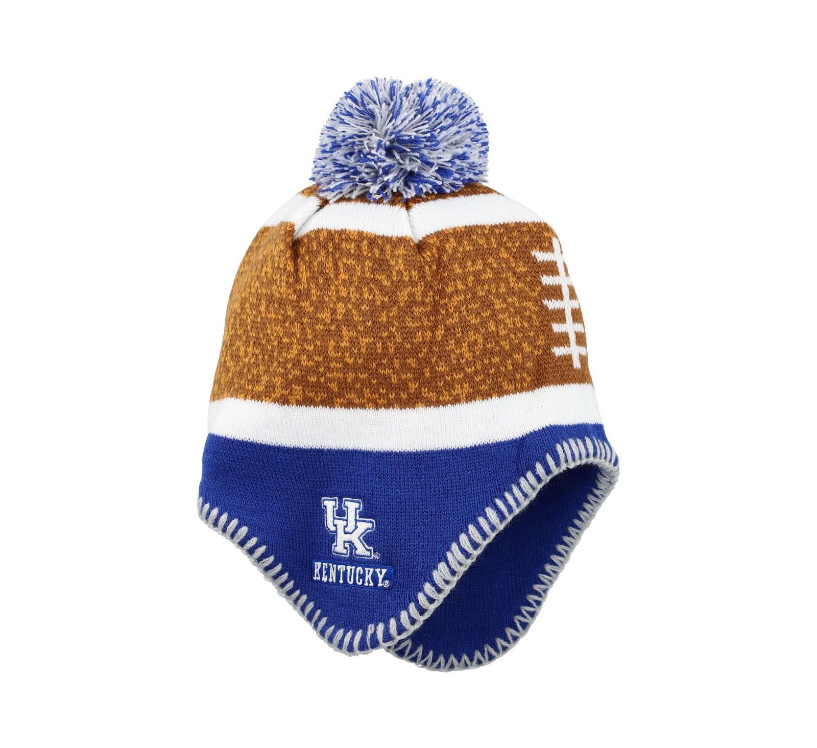 Fanatics Детская вязаная шапка Kentucky Wildcats Football Head с помпоном