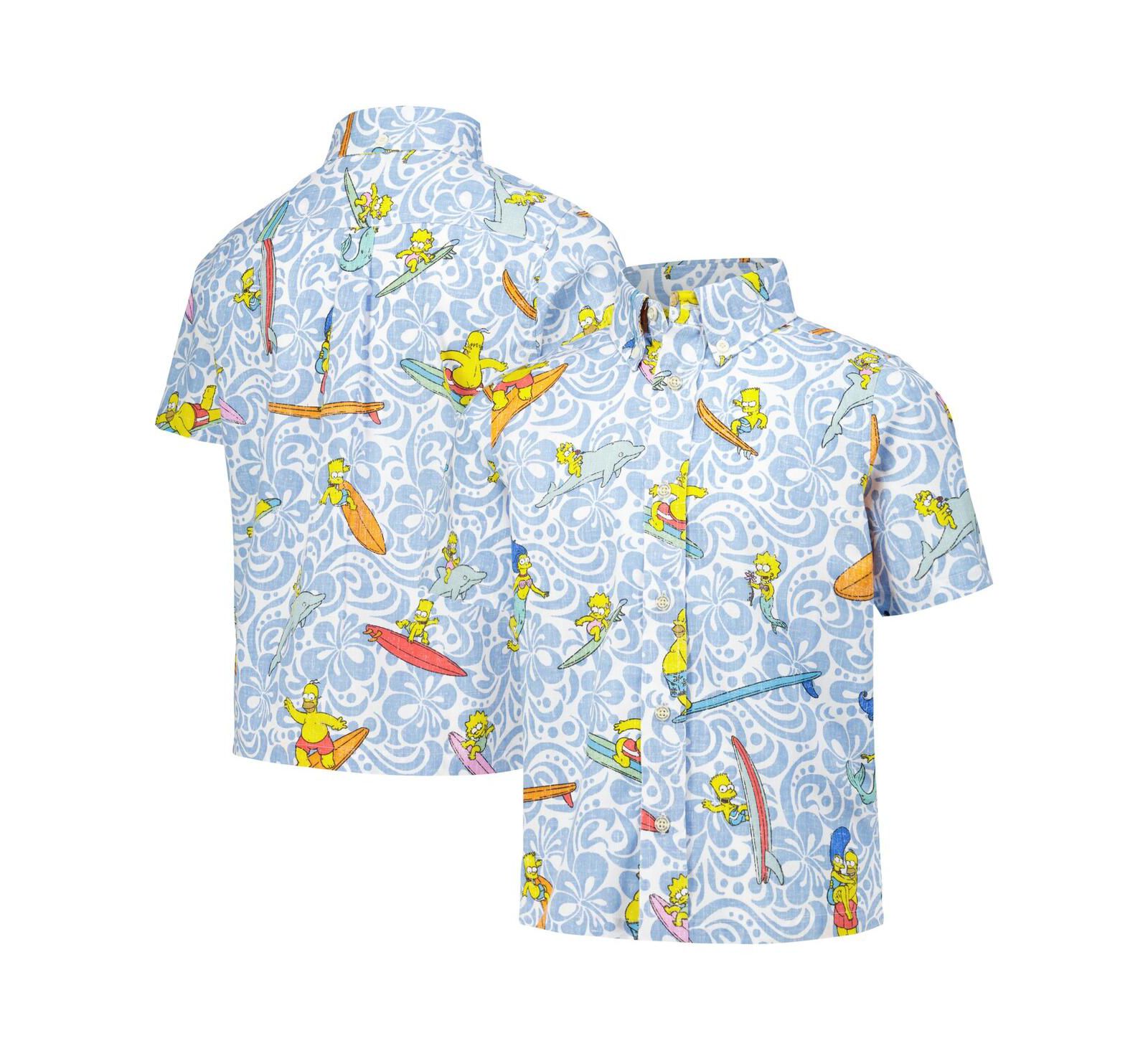 Детская рубашка Reyn Spooner The Simpsons Cowabunga Light Blue