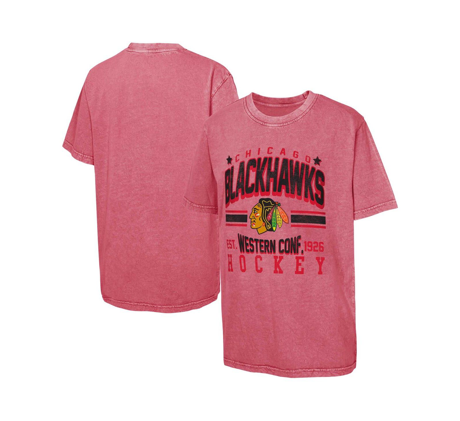 Детская футболка Outerstuff Chicago Blackhawks Sure Short, красная