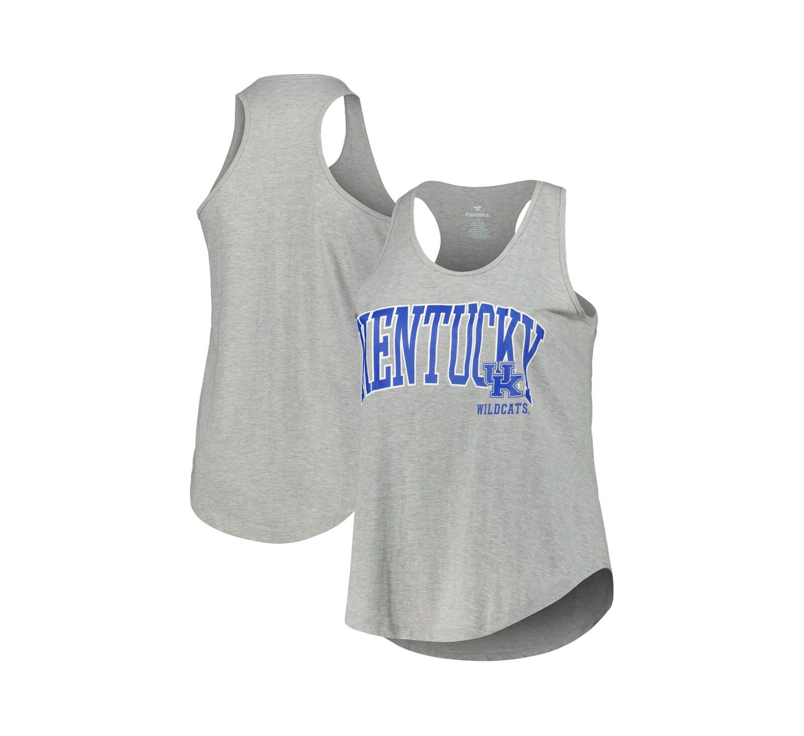 Женский майка Profile Heather Gray Kentucky Wildcats Arch Logo Racerback