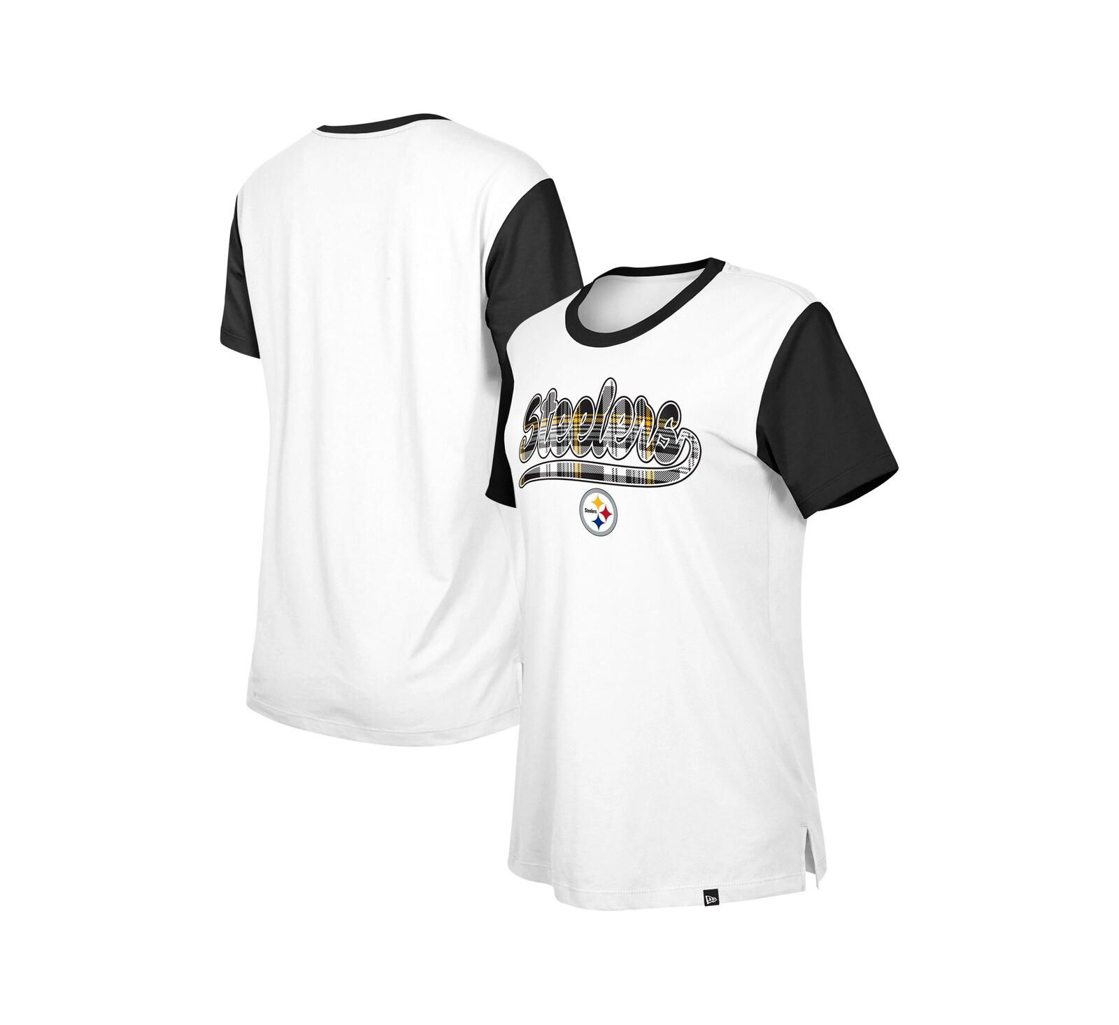 Женская футболка New Era White/Black Pittsburgh Steelers 3rd Down