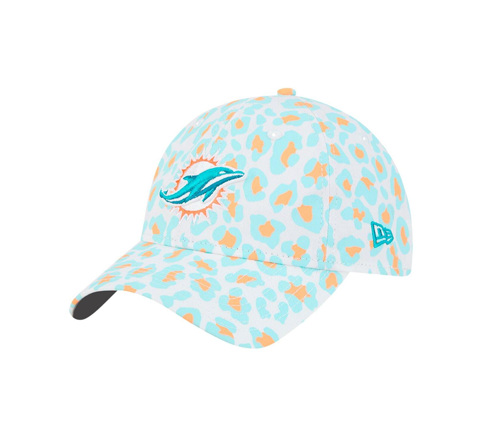 New Era детская регулируемая кепка Miami Dolphins Active Leopard 9TWENTY белая