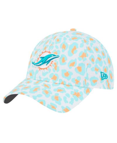 New Era Girls Toddler White Miami Dolphins Active Leopard 9TWENTY Adjustable Hat