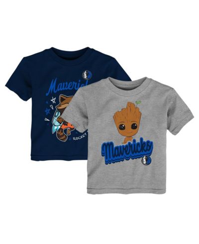 Детский комплект из 2-х футболок Outerstuff Heather Gray Dallas Mavericks Guardians Of The Galaxy