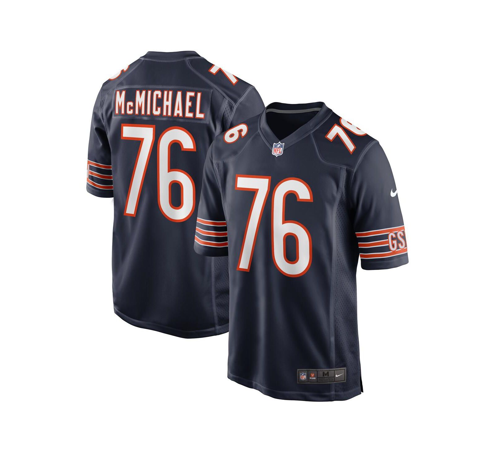 Nike Men's Steve McMichael Navy Chicago Bears Retired Player Game Jersey