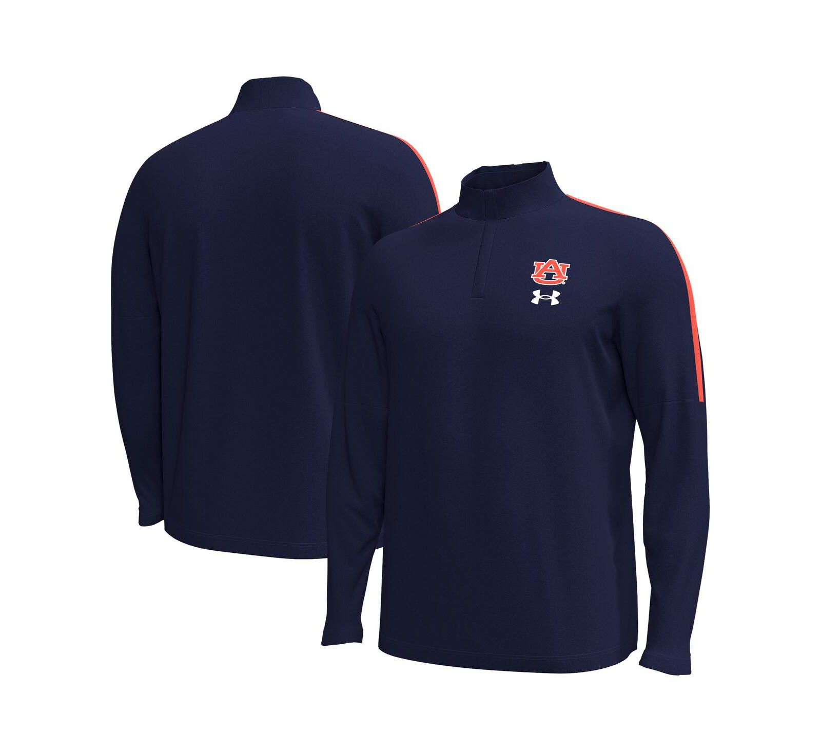 Under Armour Men's Navy Auburn Tigers Playoff Performance Quarter-Zip Sweatshirt