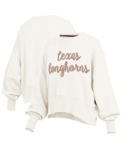 Женский оверсайз свитшот Pressbox Cream Texas Longhorns Chelsea