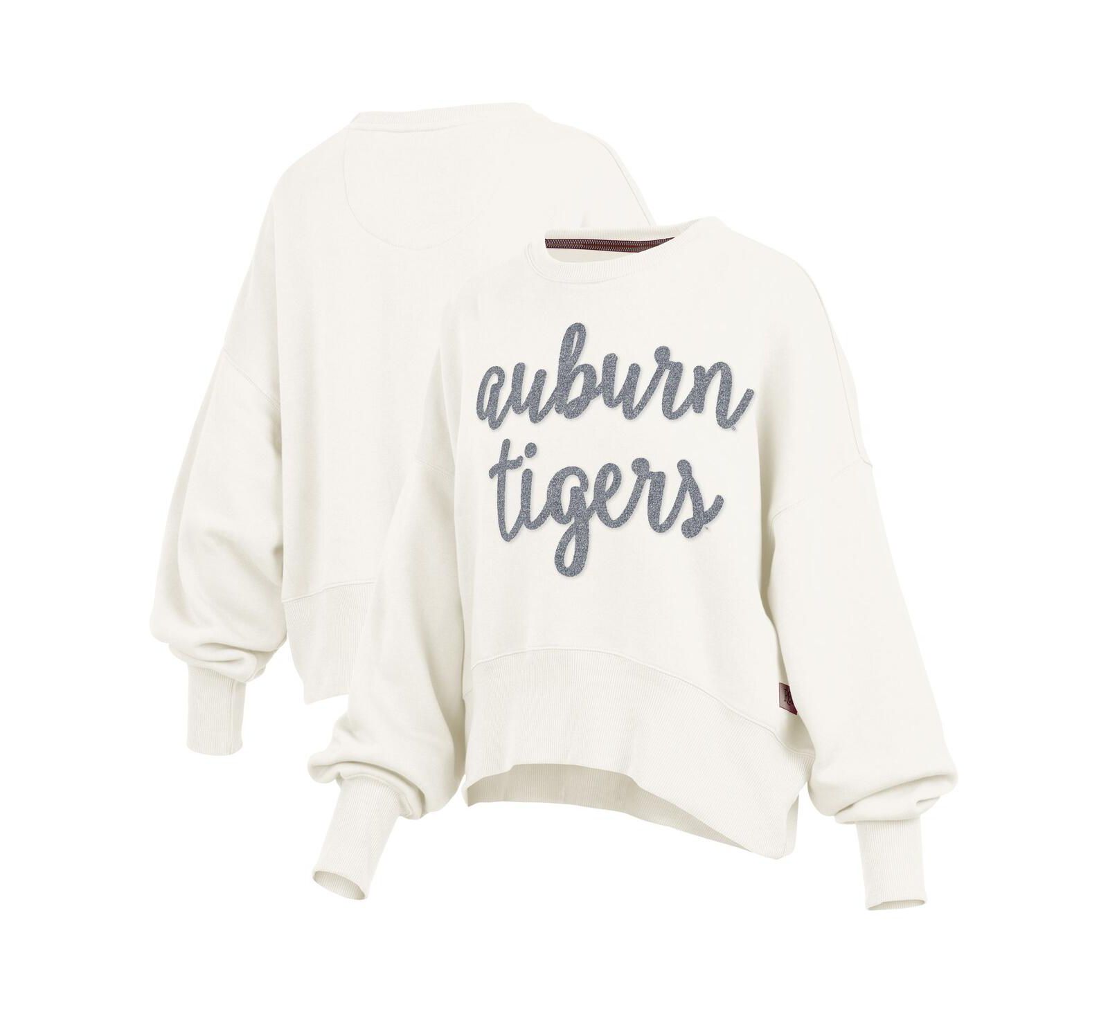 Женское свитшот-худи Pressbox Cream Auburn Tigers Chelsea Oversized