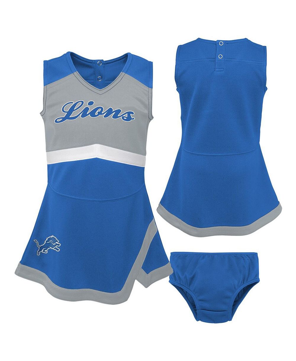 Outerstuff Детское платье-джампер с рукавами-баллонами Detroit Lions Blue 2-Piece