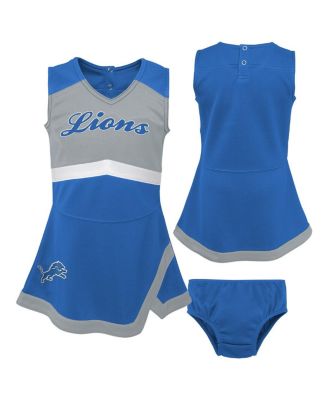 Outerstuff Детское платье-джампер с рукавами-баллонами Detroit Lions Blue 2-Piece