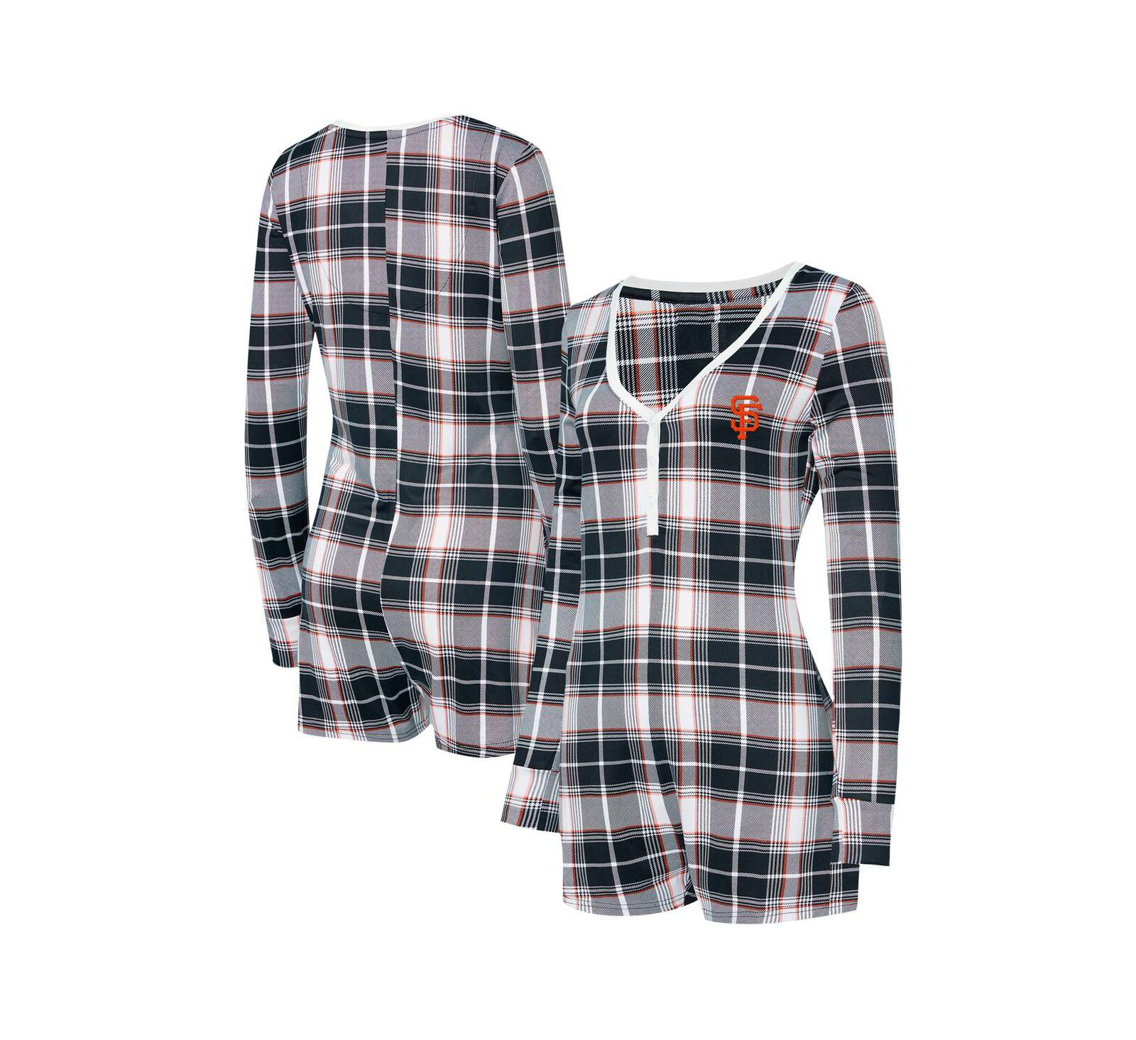 Ромпер Concepts Sport Women's San Francisco Giants Ashford Plaid, черный