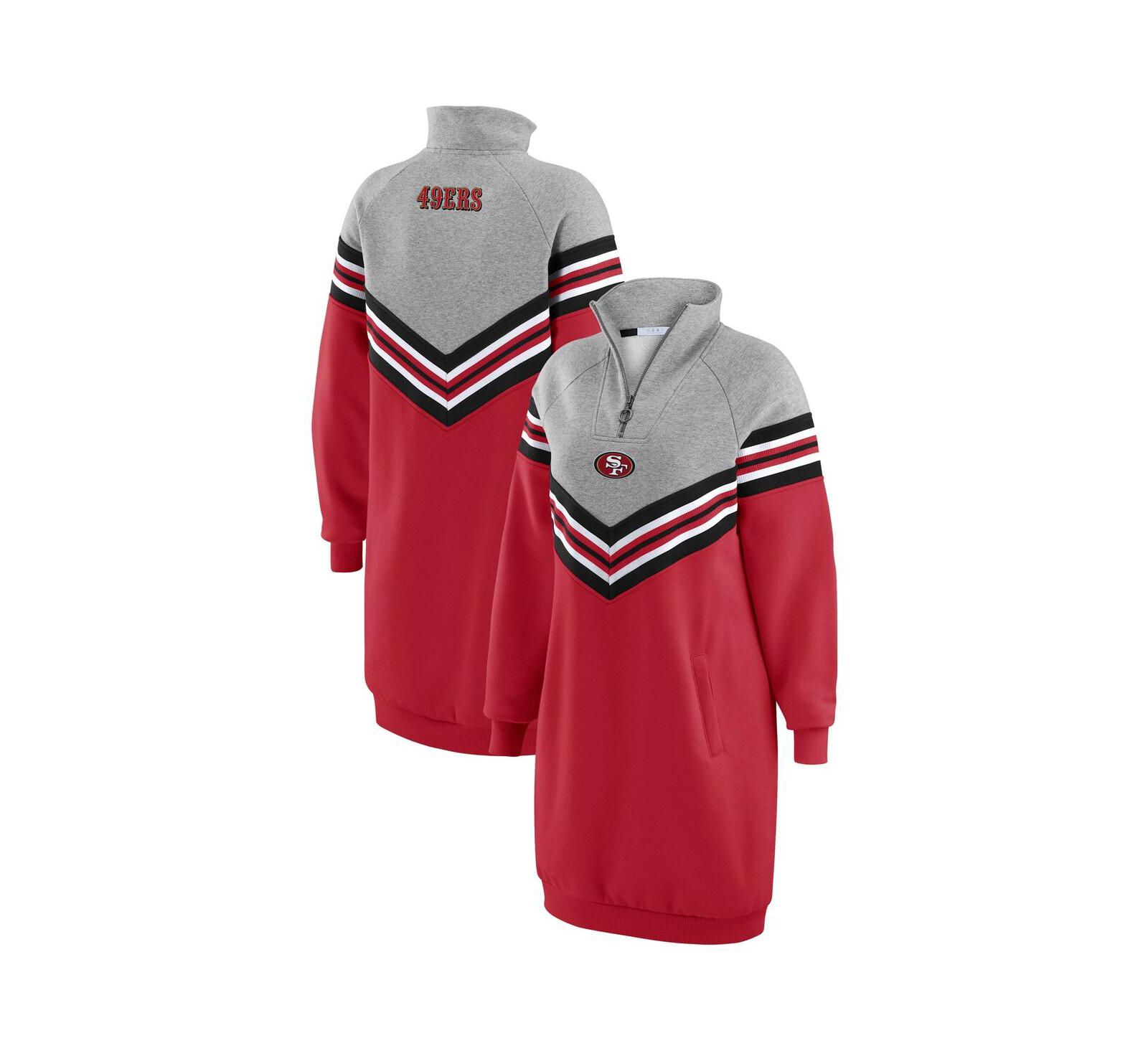 Wear by Erin Andrews Женское платье с полоской Chevron San Francisco 49ers