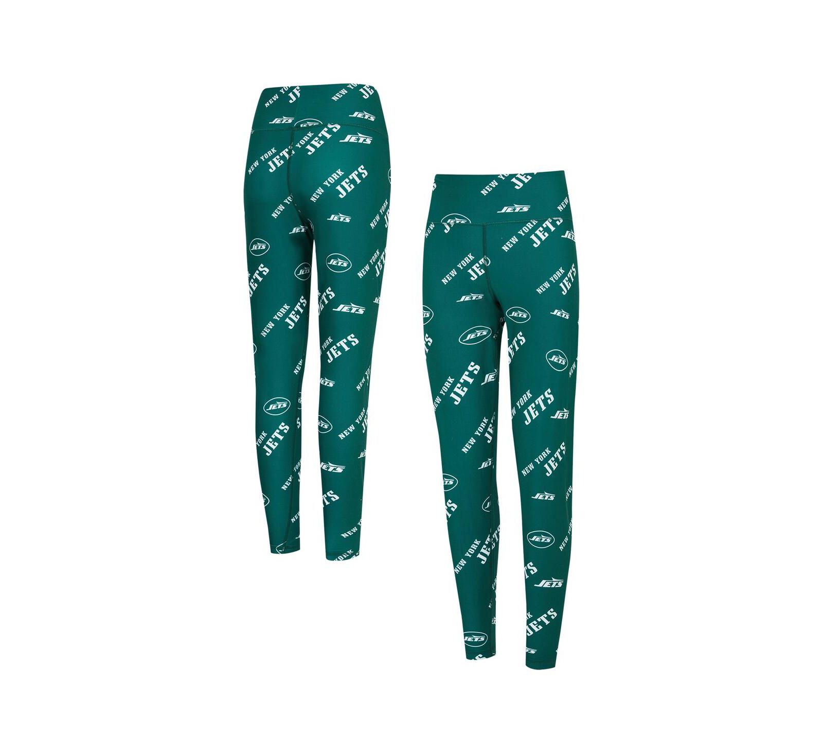 Concepts Sport Women's Green New York Jets Breakthrough Allover Print Knit Sleep Leggings