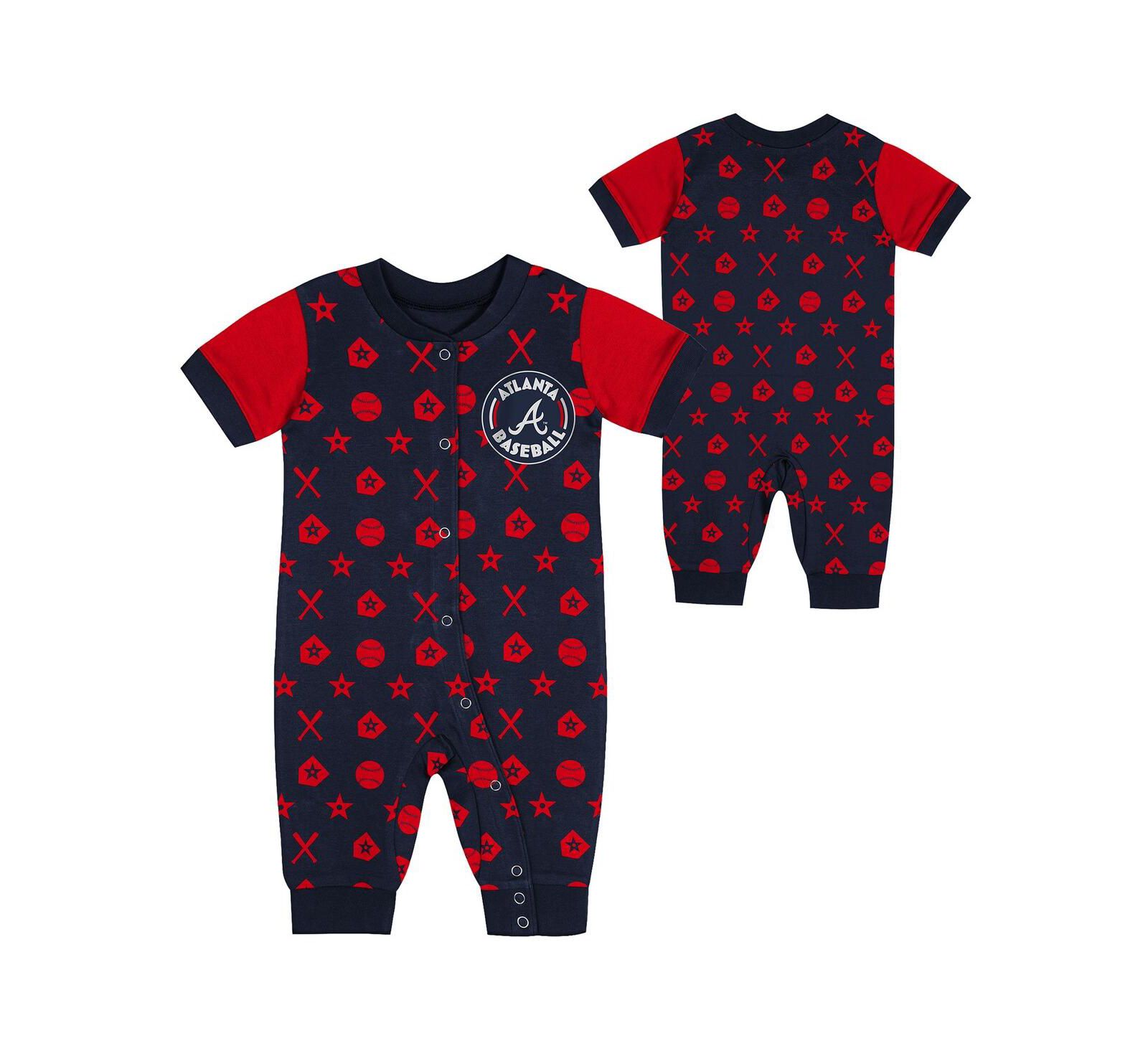 Детский комбинезон Outerstuff Atlanta Braves Hard 90 Navy