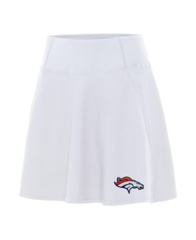 Женские шорты-юбка Antigua White Denver Broncos Chip Skort