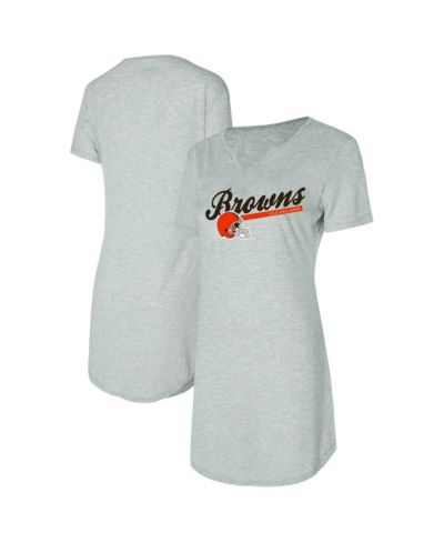 Женская ночная рубашка Concepts Sport Gray Cleveland Browns Petition Knit