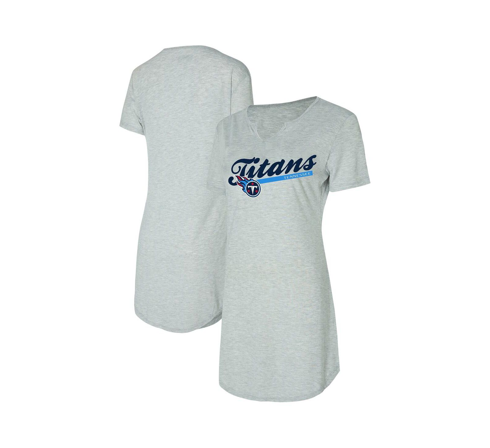 Concepts Sport Women's Gray Tennessee Titans Petition Knit Nightshirt