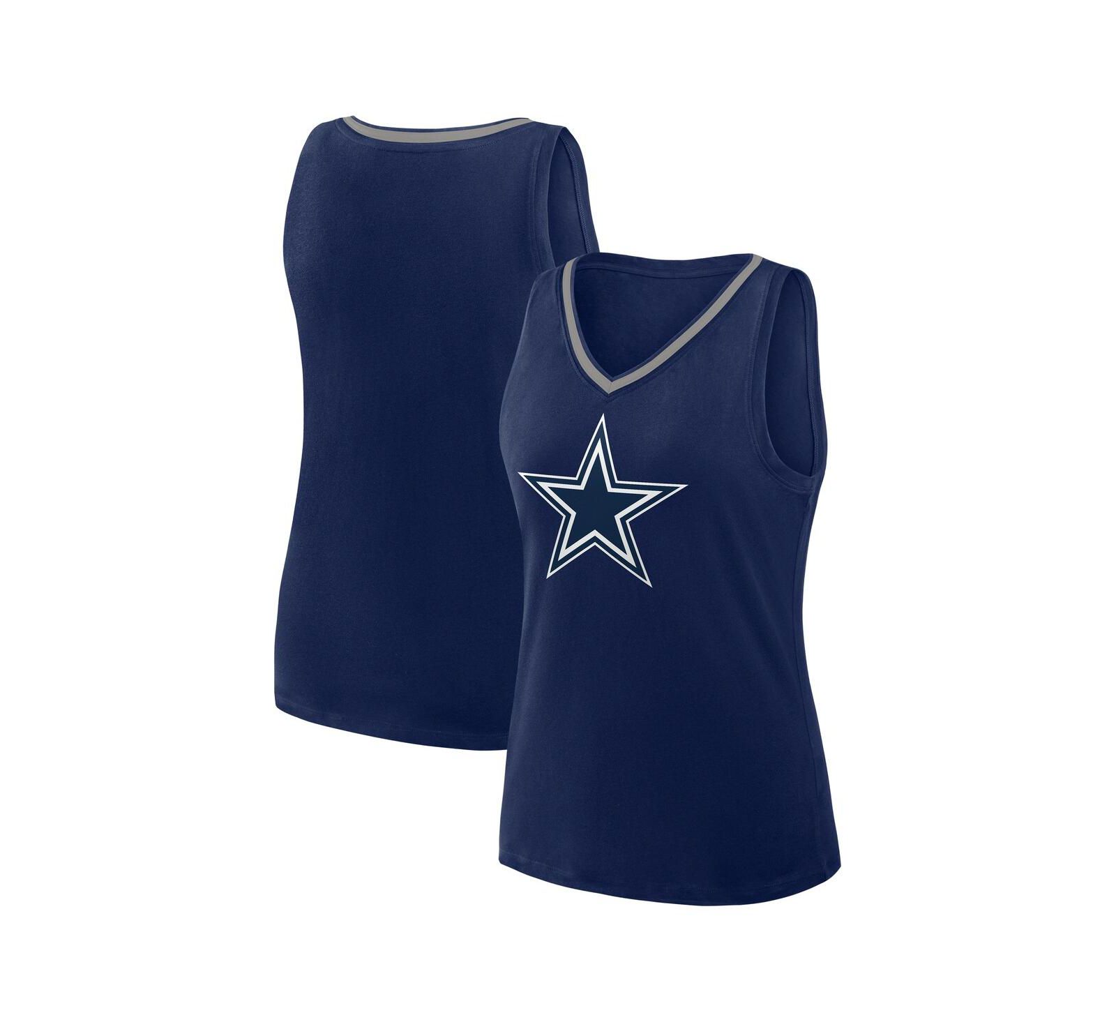 Женский топ Logo Athletic Dallas Cowboys Plus Size Stellar Win V-Neck