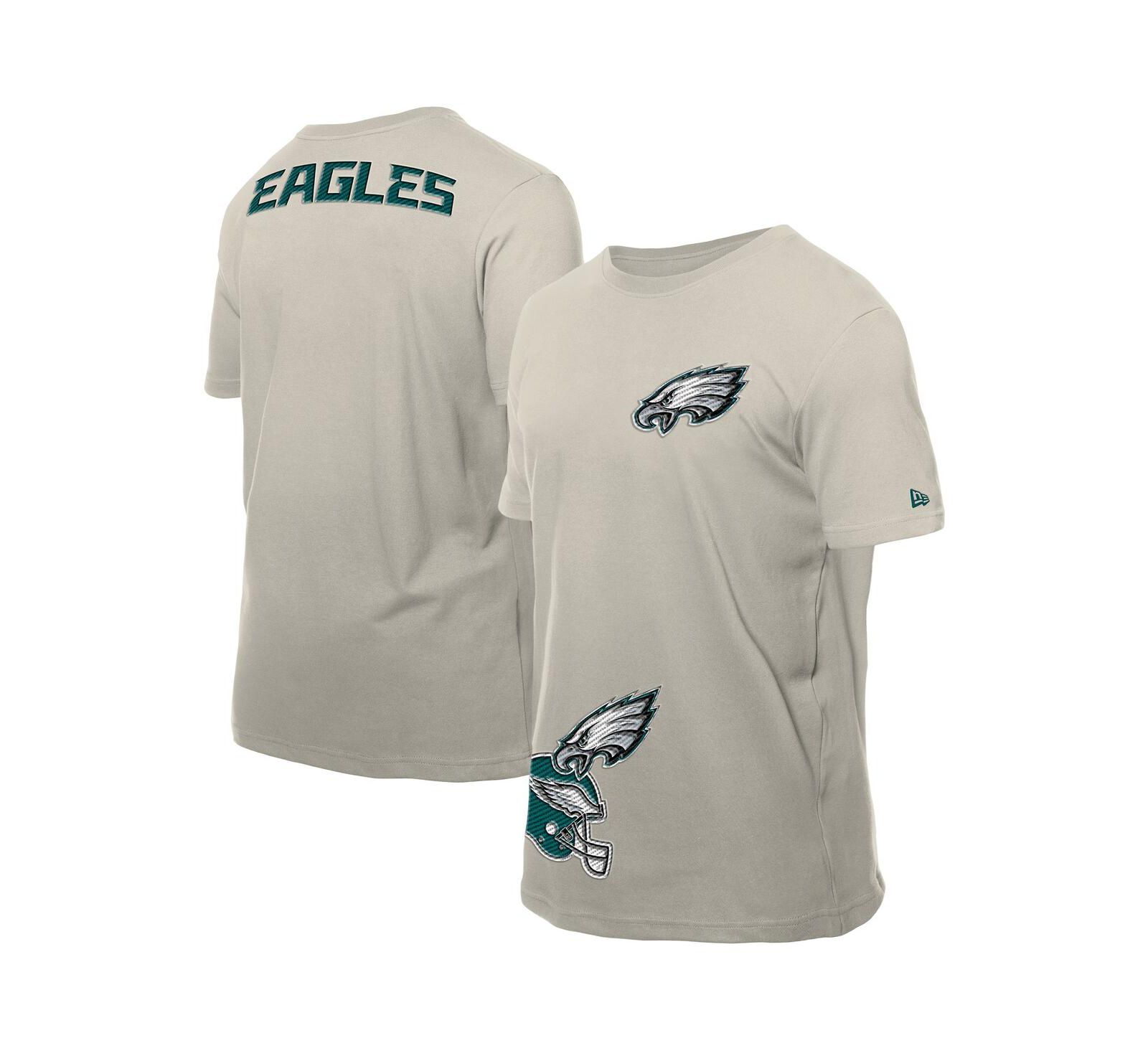 Мужская футболка New Era Philadelphia Eagles Multi Patch Light Beige