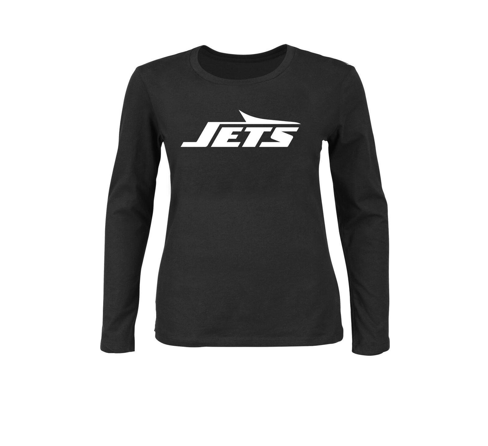 Женская футболка Fanatics Black New York Jets Plus Size Long Sleeve