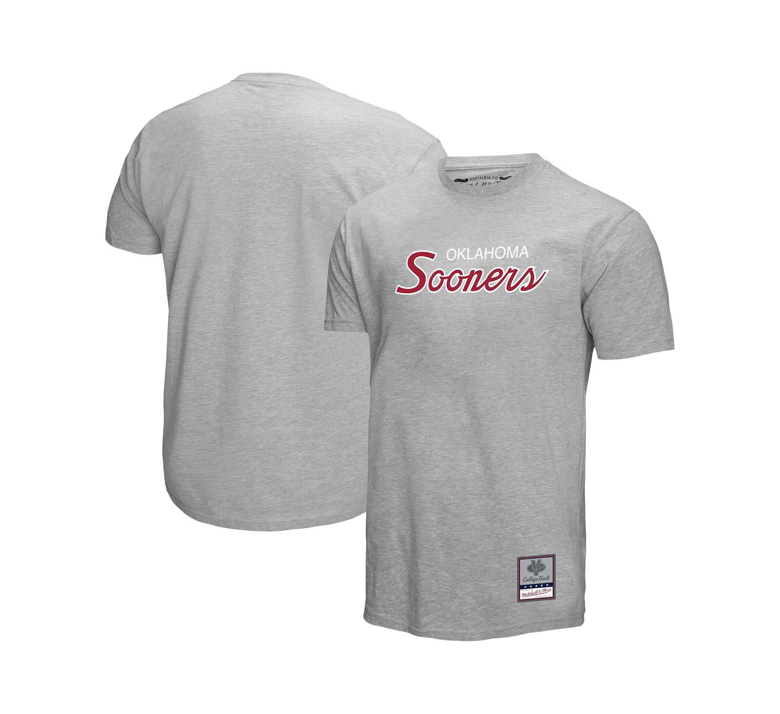 Mitchell & Ness Men's Gray Oklahoma Sooners Elite Script T-Shirt