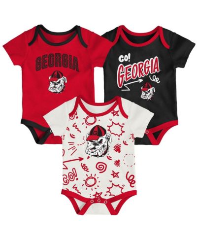 Outerstuff Baby Boys and Girls Georgia Bulldogs All Day Play 3-Piece Bodysuit Set