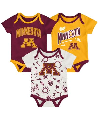 Комплект боди Outerstuff для малышей (мальчики и девочки), 3 штуки, Minnesota Golden Gophers