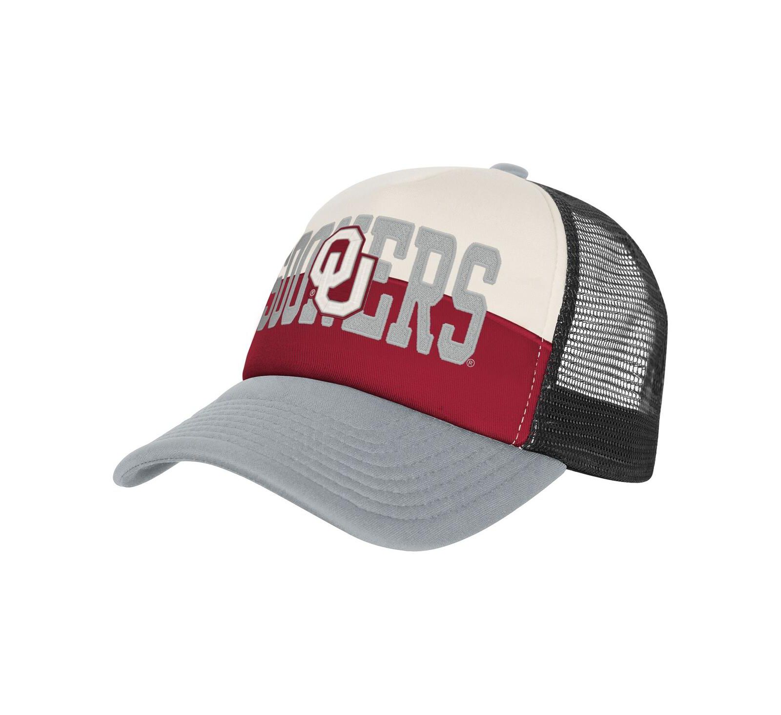 Кепка Outerstuff Oklahoma Sooners Modern Fan Trucker, малиновый/кремовый
