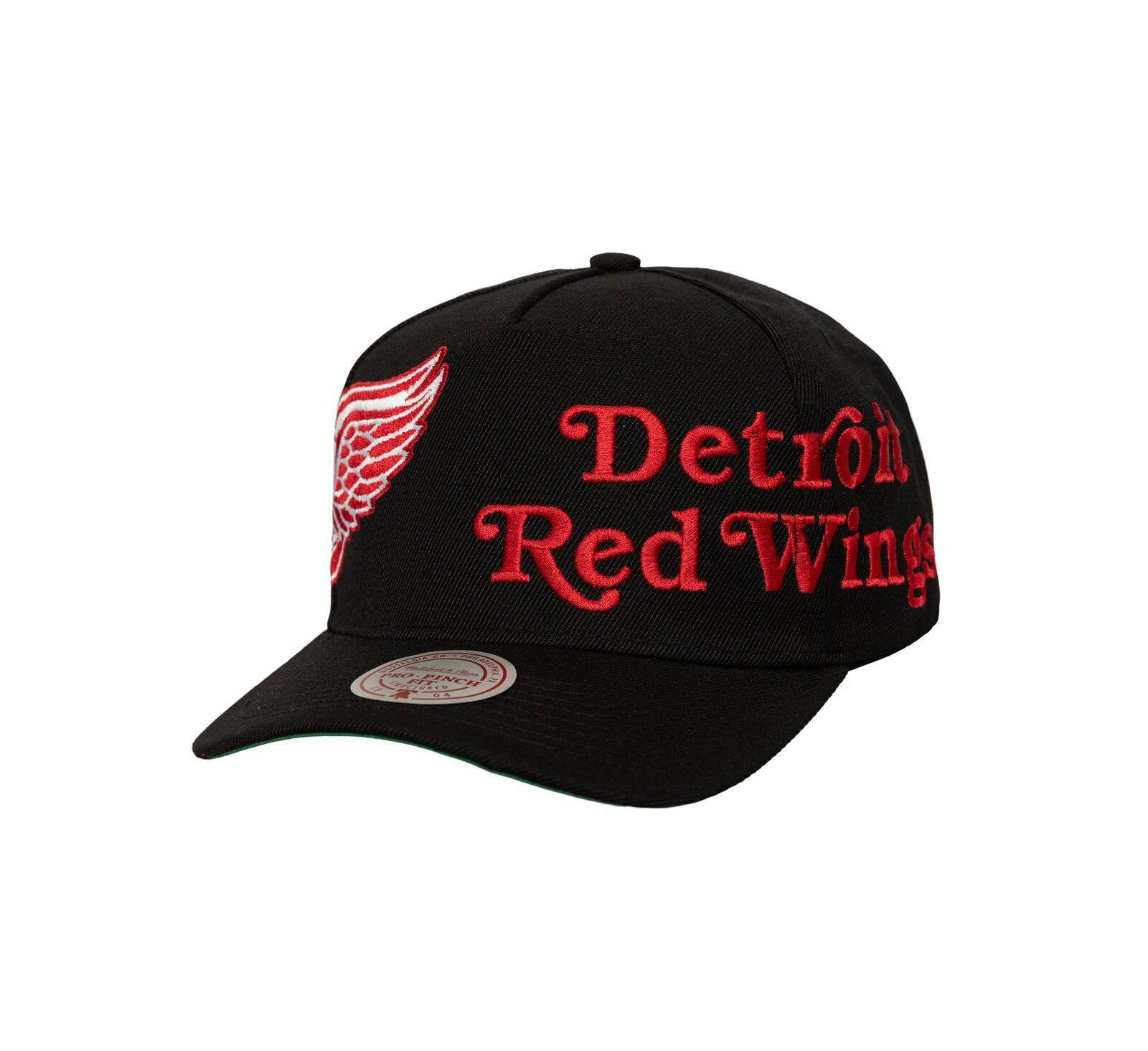 Мужская бейсболка Mitchell & Ness Detroit Red Wings, черная, регулируемая