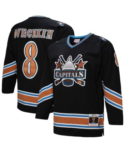 Мужская джерси Mitchell & Ness Alexander Ovechkin Black Washington Capitals 2005/06 Power Play