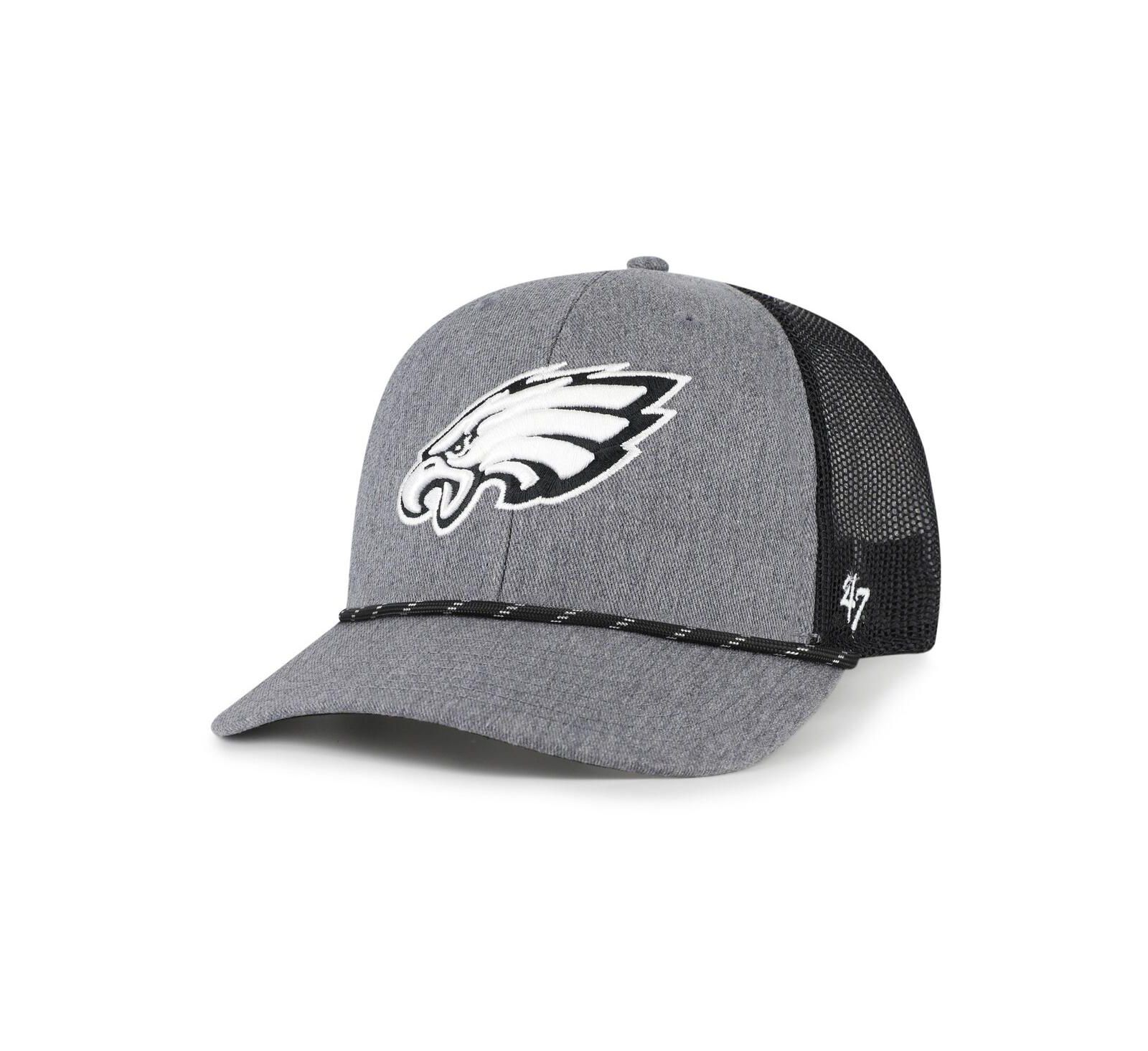 '47 Brand Мужская кепка Philadelphia Eagles Carbon Rope Trucker, цвет heather charcoal