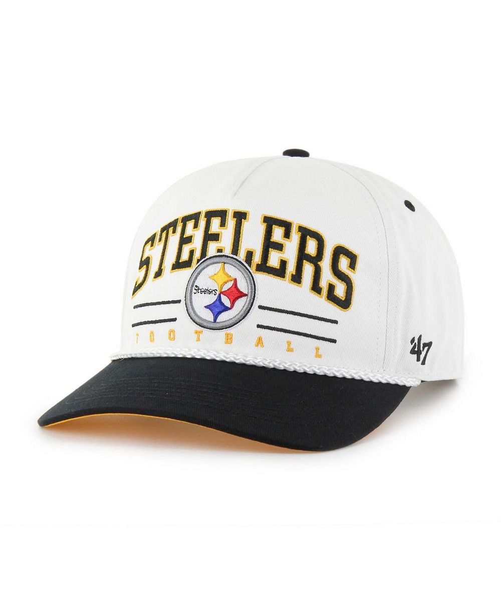 Мужская регулируемая кепка '47 Brand Pittsburgh Steelers Roscoe Two-Toned цвета White/Black