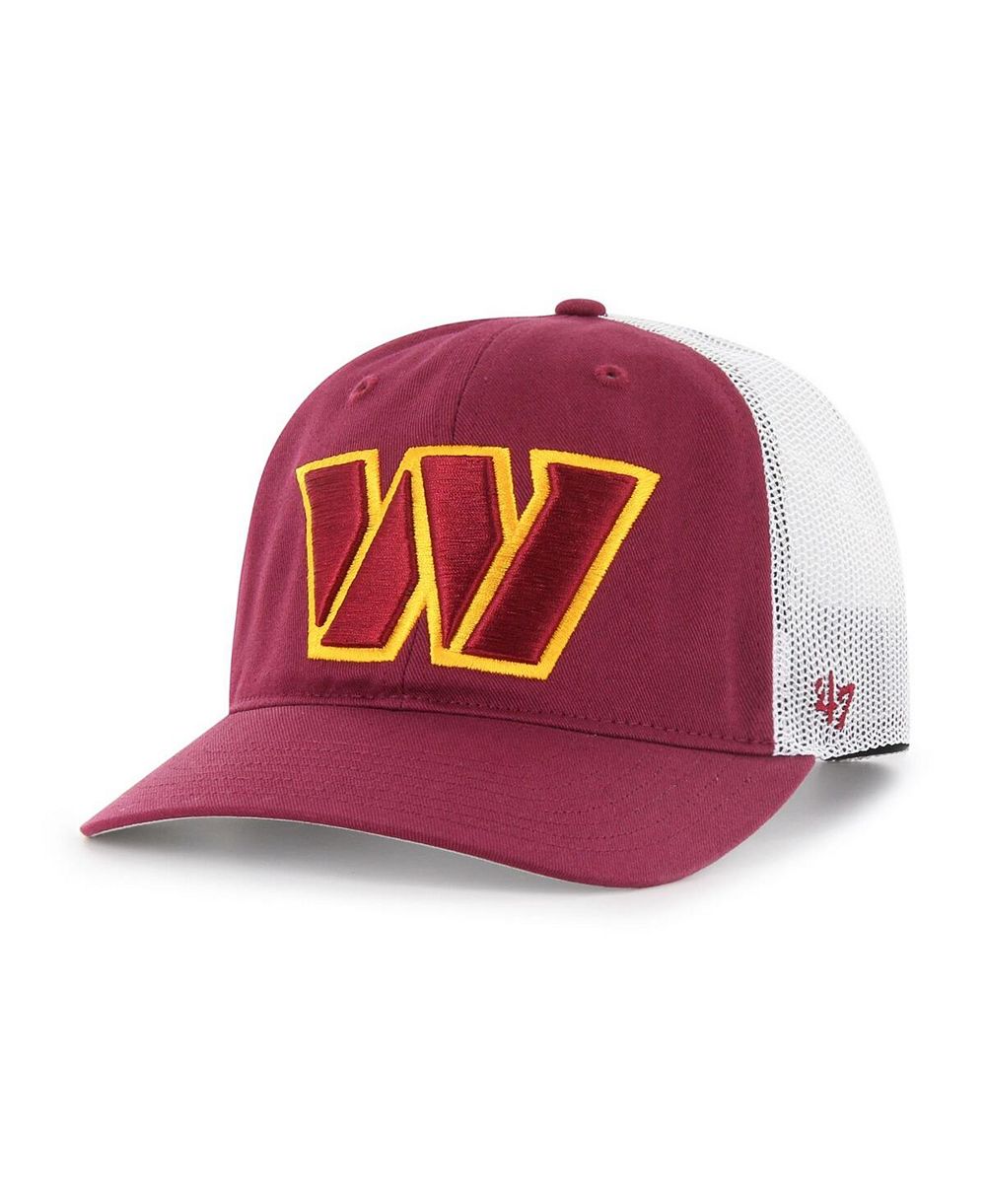Мужская кепка '47 Brand Burgundy Washington Commanders Unstructured Trucker Adjustable