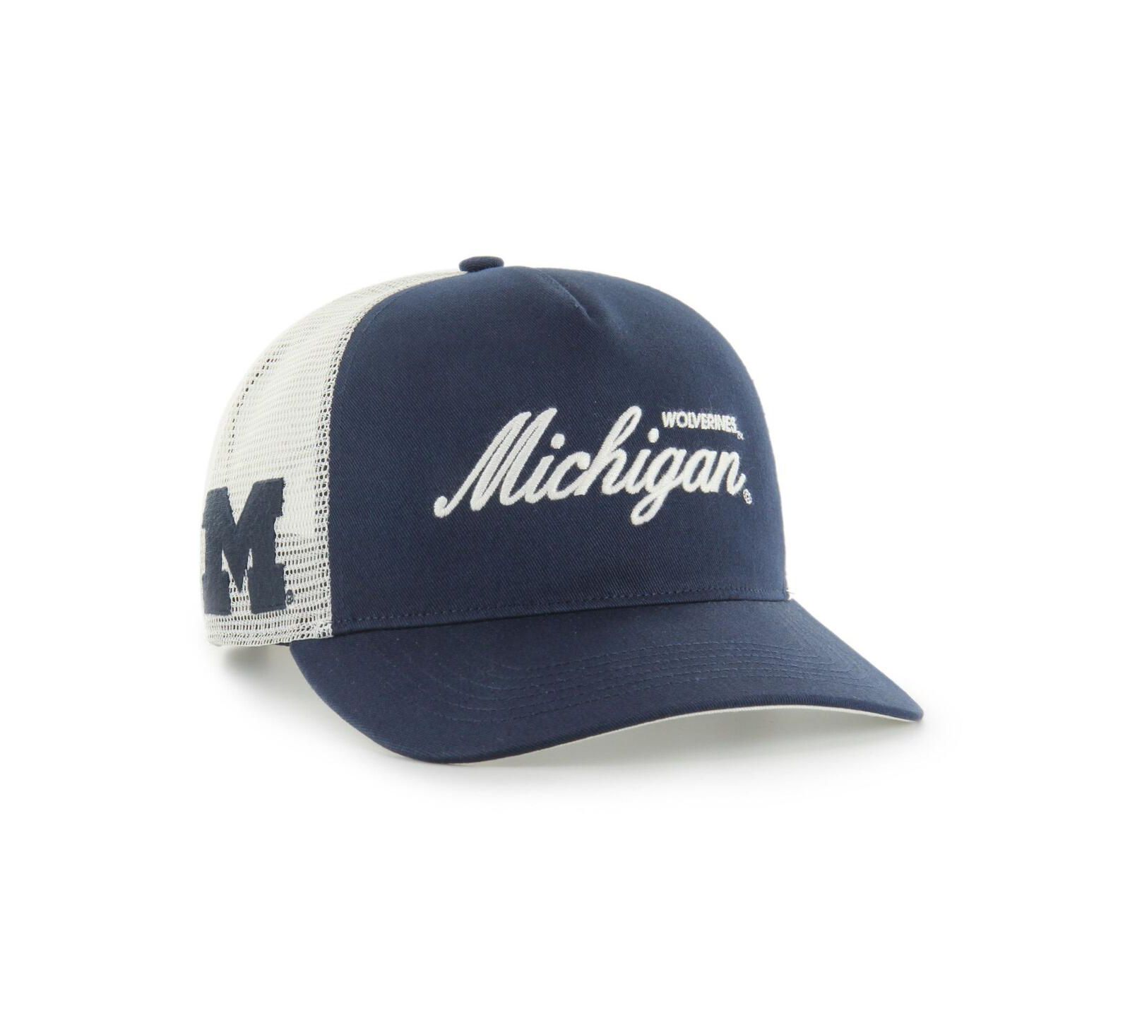 '47 Brand Мужская и Женская кепка Trucker Hitch, Michigan Wolverines, Navy