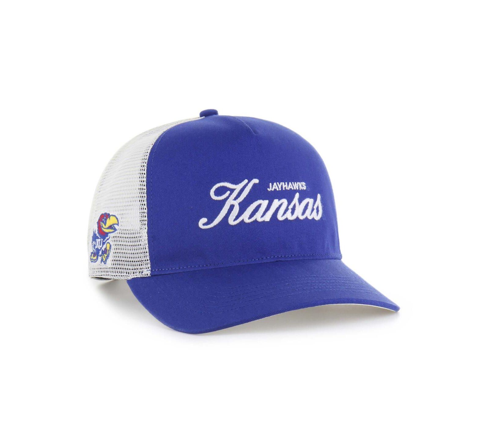 Мужская и женская кепка '47 Brand Royal Kansas Jayhawks Contemporary Basics Foundation Trucker Hitch Adjustable
