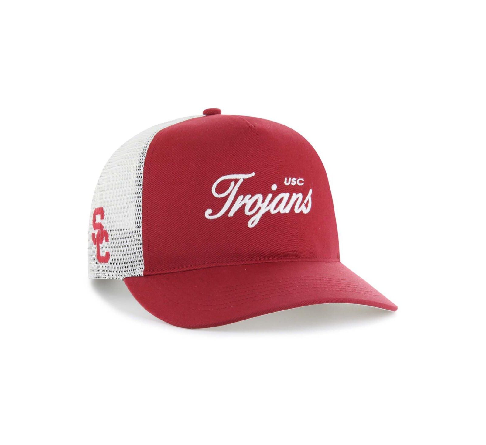Мужская и женская кепка '47 Brand Cardinal USC Trojans Contemporary Basics Foundation Trucker Hitch Adjustable Hat
