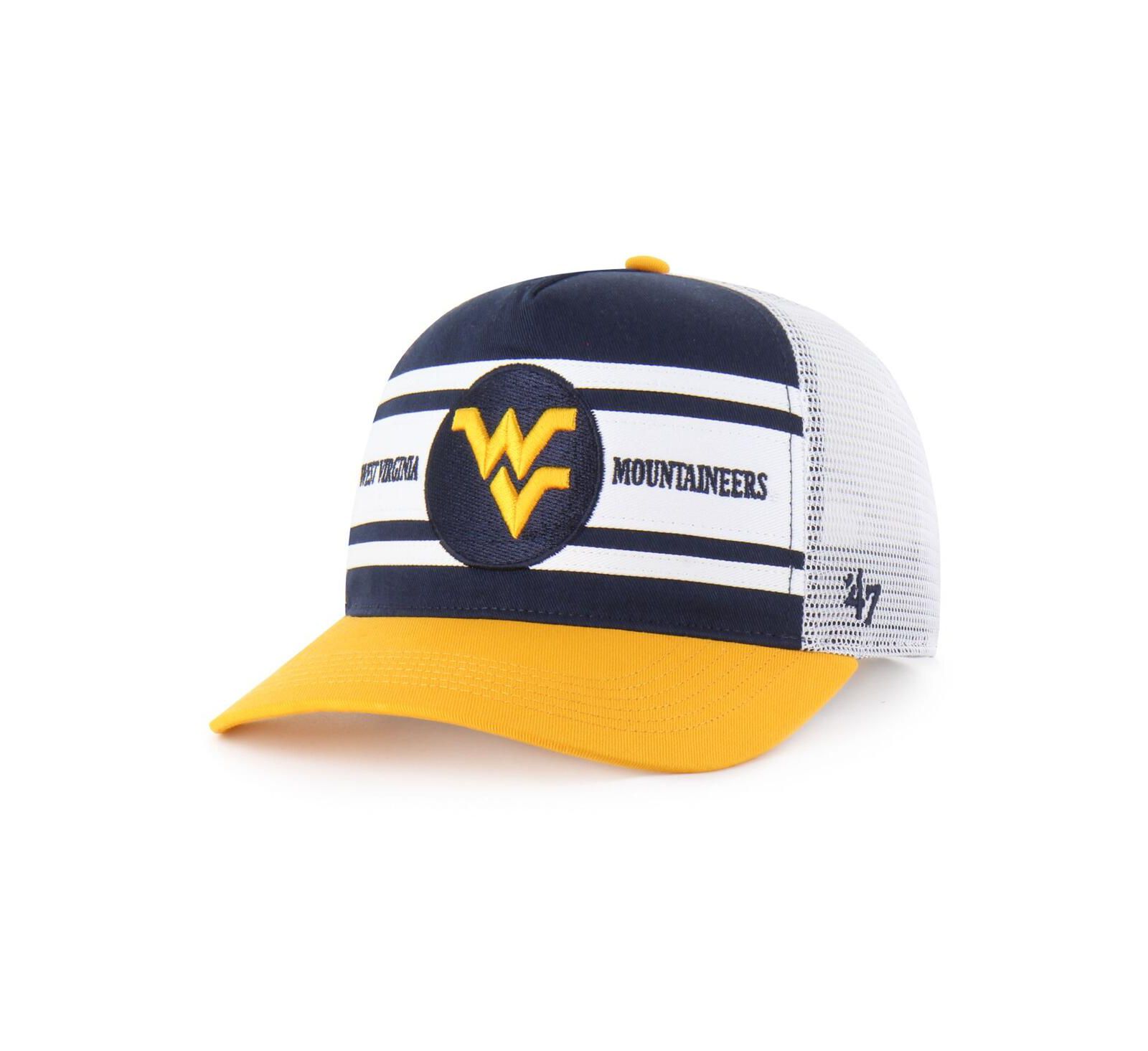 Шапка '47 Brand Big Boys and Girls Navy/Gold West Virginia Mountaineers Super Stripe Hitch