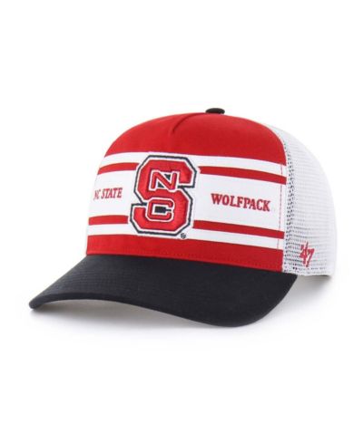 Регулируемая кепка-тракер '47 Brand Red/Black NC State Wolfpack Super Stripe Hitch для мальчиков и девочек