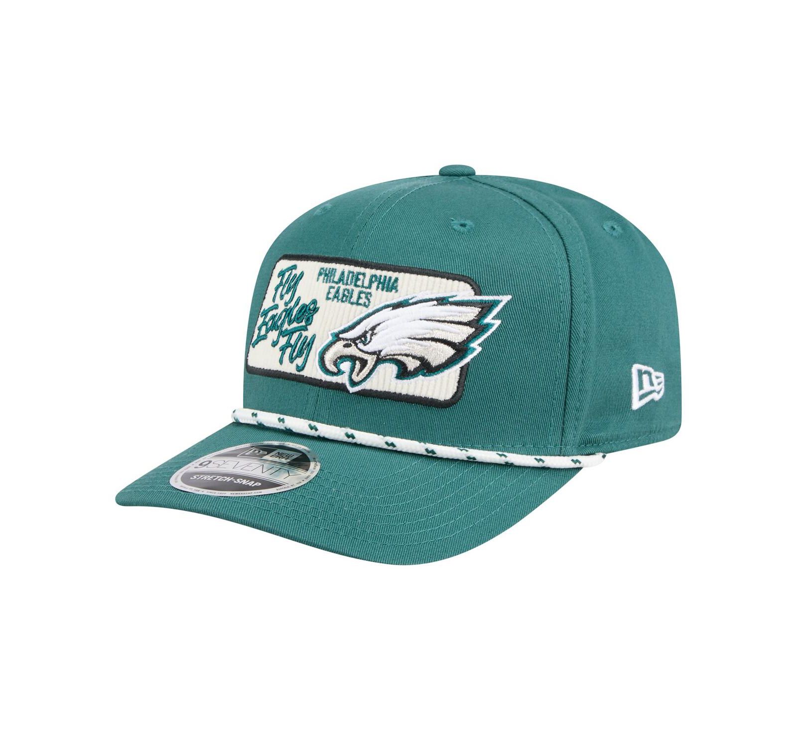 New Era Мужская кепка Philadelphia Eagles Chant 9SEVENTY Stretch-Snap Midnight Green