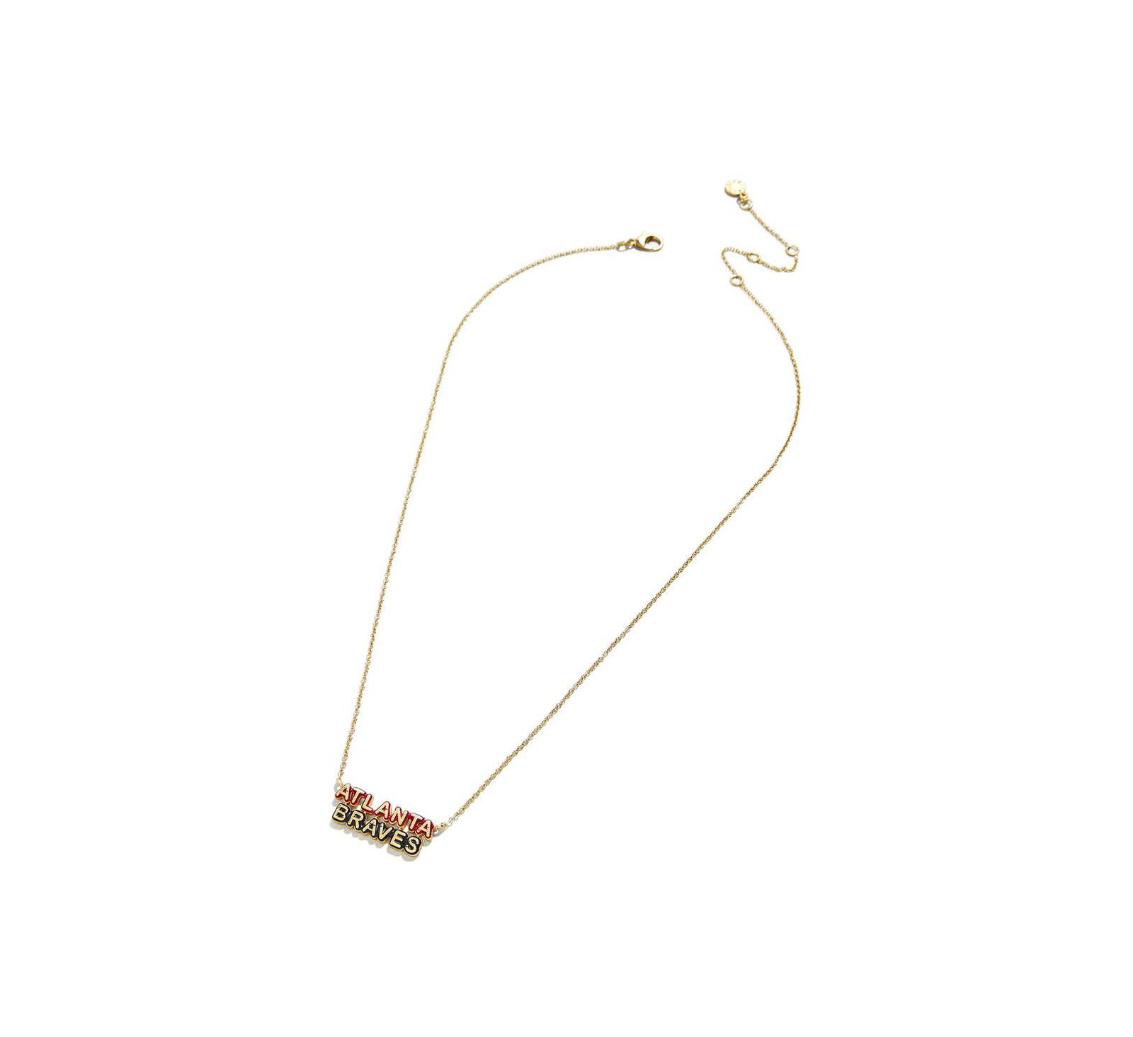 WEAR by Erin Andrews Delicate эмалевое ожерелье Atlanta Braves