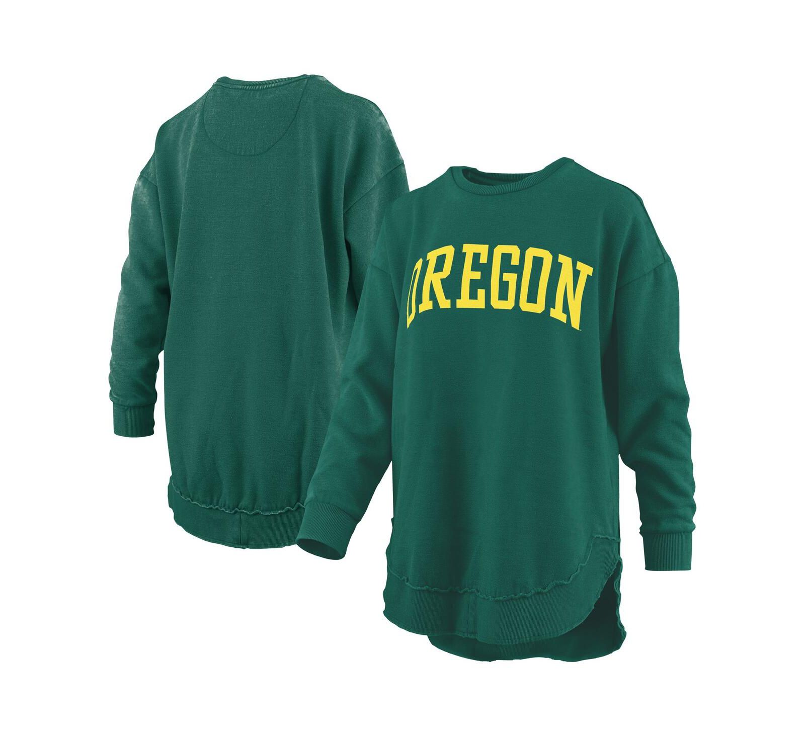 Pressbox Женское флисовое худи Oregon Ducks Mélange, зеленое, с длинным рукавом