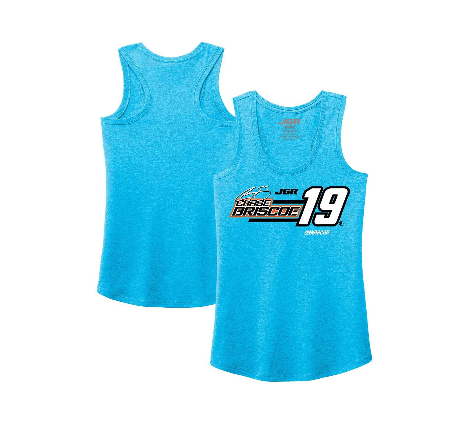 Joe Gibbs Racing Team Collection Женский топ Chase Briscoe Tri-Blend Turquoise