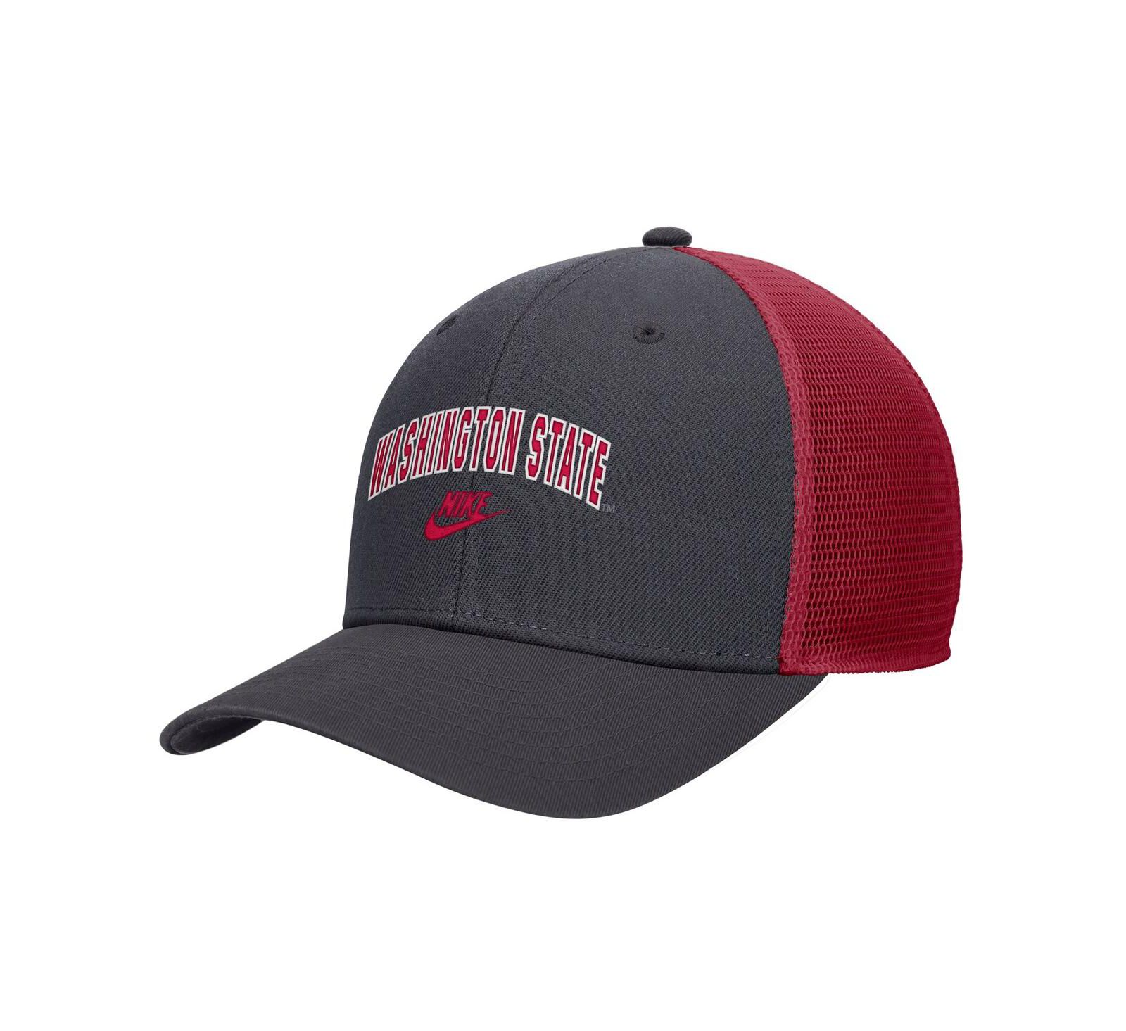 Мужская регулируемая кепка Nike Washington State Cougars Vintage Arch Rise Performance Trucker, серая