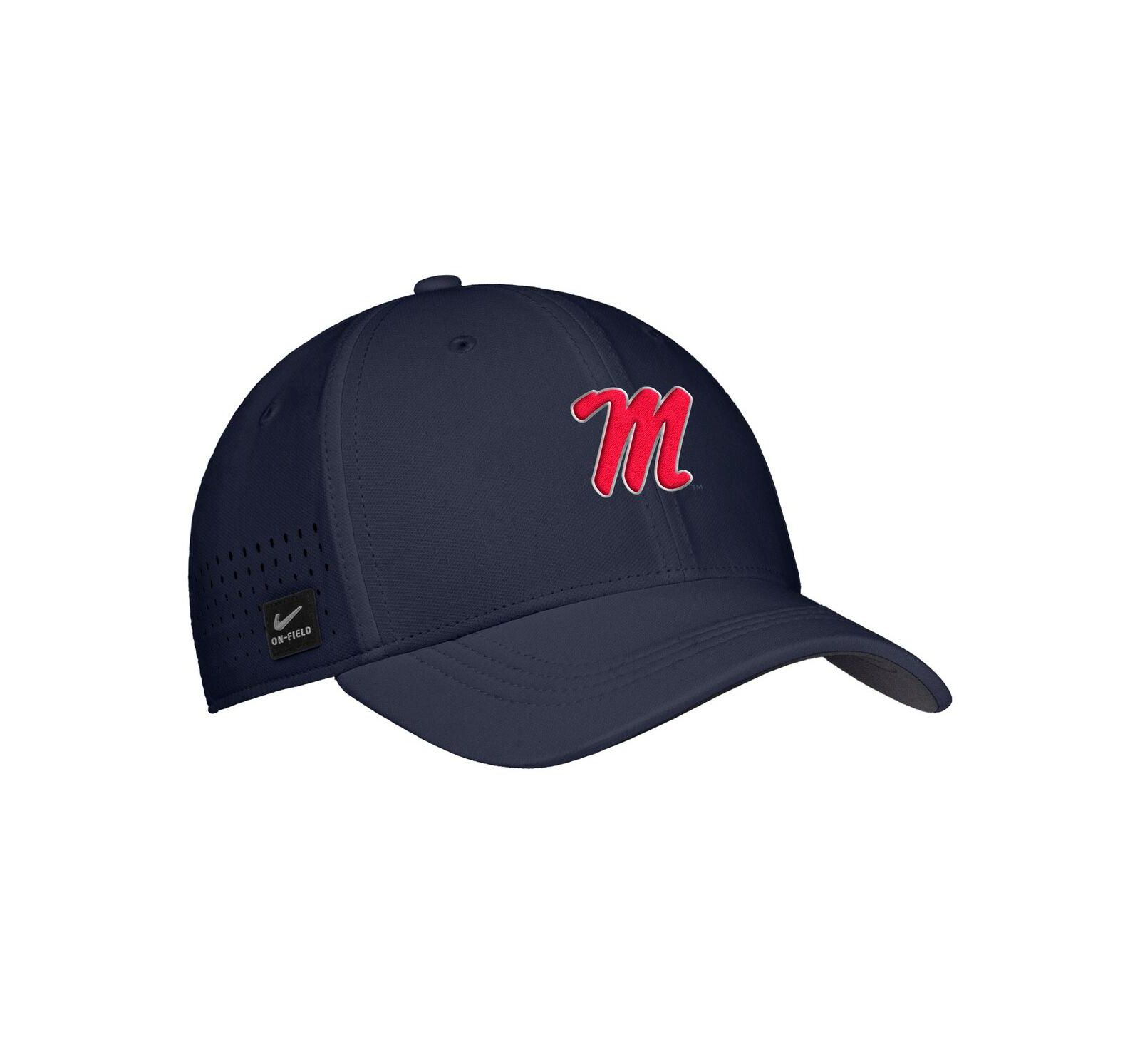 Мужская кепка Nike Navy Ole Miss Rebels 2025 On-Field Performance Flex Hat
