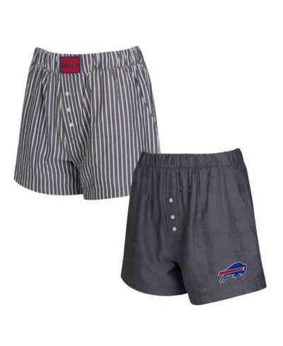 Concepts Sport Женский комплект из 2 пар черных боксеров Buffalo Bills